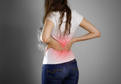 woman suffering from back pain